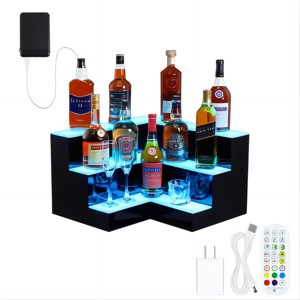 Acrylic Wall-Mounted Multifunctional Cabinet with Display and Storage Shelves, Suitable for Home and Commercial Bars, Gatherings, and Parties - 1 of 3