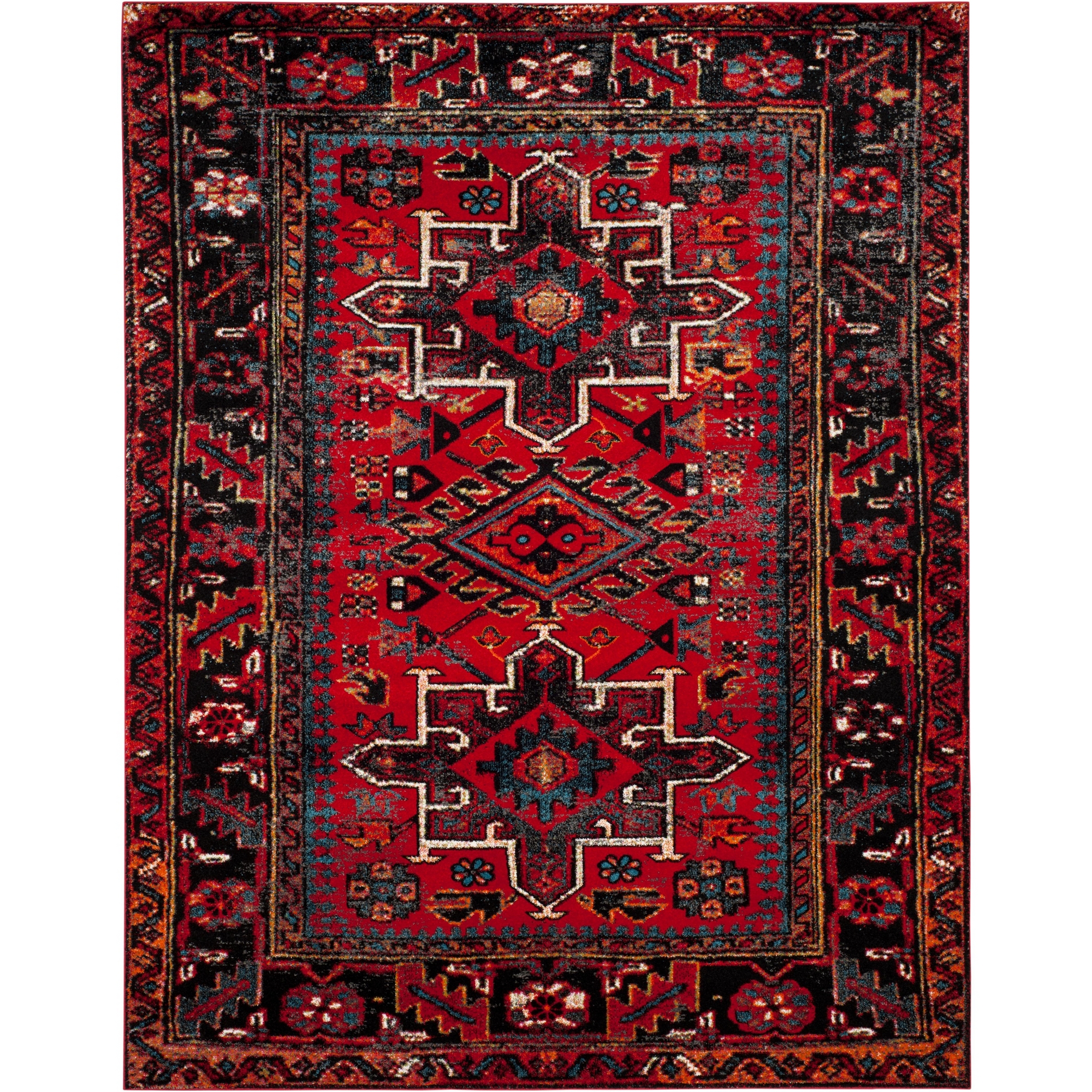 Vintage Hamadan VTH211 Power Loomed Indoor Area Rug - Red/Multi - 8'x10' - Safavieh