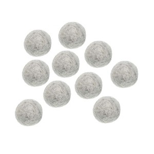 Unique Bargains Home Crafts Handcrafts Project Wool Felt Balls Beads 10 Pcs - 1 of 3
