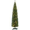 FURNIinspire Artificial Trees Indoor Outdoor Tall Slim Prelit Artificial Christmas Tree With 618 Tips, Christmas Decoration, Green, 21.8"*21.8"*94.5" - 2 of 4