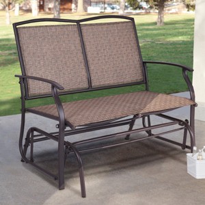 Costway Patio Glider Outdoor Rocking Bench Double 2 Person Chair Loveseat Armchair Backyard - 1 of 4