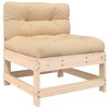 VidaXL Middle Sofa with Cushions Solid Wood Pine - 2 of 4