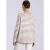 INSPIRE CHIC Women's Sweaters Long Sleeve Casual Striped Crewneck Pullover Top - 4 of 4