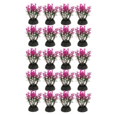 Unique Bargains Aquarium Plastic Plants for Fish Tank Landscape Decoration 1.97" 20 Pcs