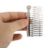 Unique Bargains Women's Rhinestone Bow Tie Hair Comb Insertion Tool Gold Tone 1 Pc - 3 of 3