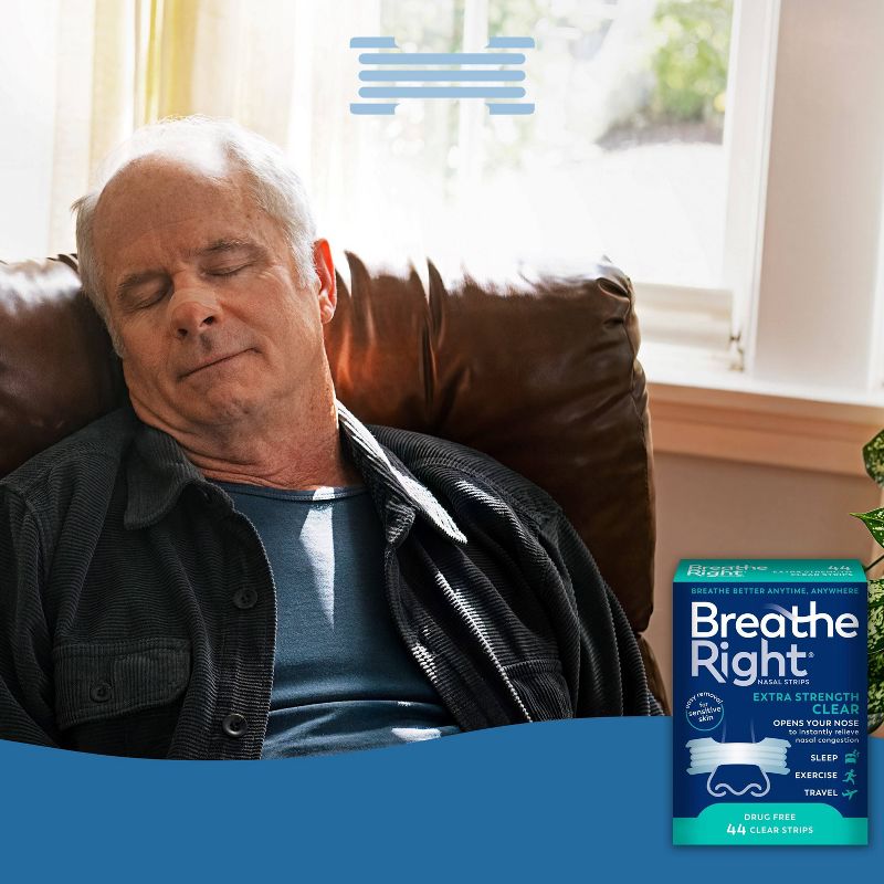 Breathe Right Extra Strength Drug-Free Clear Nasal Strips, 6 of 12