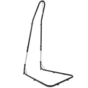 Sunnydaze Adjustable Heavy-Duty Steel Hammock Chair Stand - 79" to 93"/330 lb Weight Capacity - Black - 1 of 4