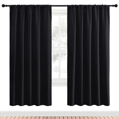 NICETOWN Blackout Curtains Rod Pocket Thermal Insulated Privacy Drapes (2 Panels)