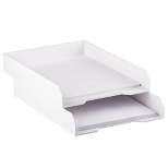 JAM Paper 2pk Stackable Paper Trays - White