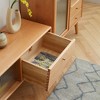 VYNXARIA North America A Grade Solid Beech TV Cabinet With Changhong Glass Doors, Two Drawer Storage Space TV Standing - 4 of 4