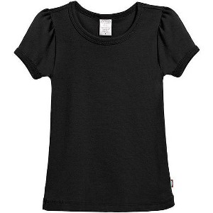 City Threads Girls 100% Cotton Short Sleeve Puff Classic Fit Tee - USA-Made - 1 of 4