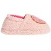 Kensie Toddler Girl's Fuzzy Faux Shearling Slippers, Kid's Cute Stuff with Cute Patch - Toddler Girl's Slipper Shoes - 2 of 4