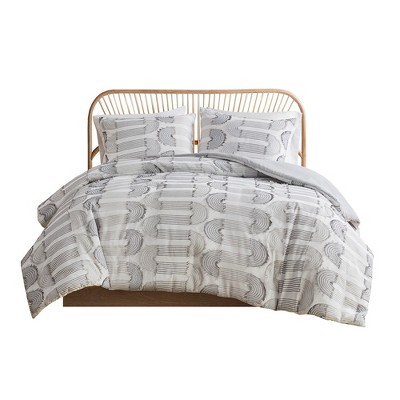 Gracie Mills Jermaine Luxurious Harmony: Clip Jacquard Comforter Set - Twin/Twin Extra Long - Grey