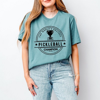 Simply Sage Market The World's Okayest Pickleball Champ Short Sleeve Tee