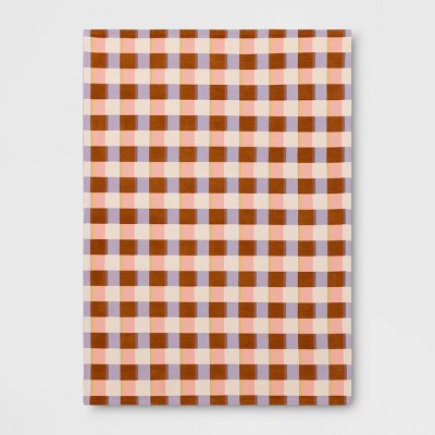 5'x7' Plaid Kids' Rug Pink - Pillowfort™