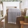 50"x60" Malachite Throw Blanket Gray - Design Imports: Cotton, Lightweight, Machine Washable - 3 of 4