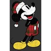 Men's Mickey & Friends Christmas Plaid Distressed Portrait T-Shirt - 2 of 4