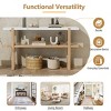 KWPZQEB 2-Tier Console Table, Entryway Table with Storage Shelves and Marble-Effect Top, Narrow Sofa Tables for Living Room, Hallway - 4 of 4