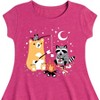 Girls' - Instant Message - Animal Friendly Campfire Fit & Flair Cap Sleeve Graphic Dress - 2 of 4