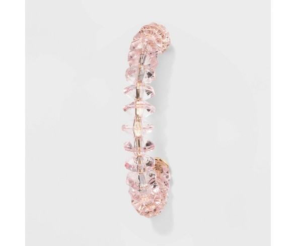 SUGARFIX by BaubleBar Clear Acrylic Hoop Earrings - Blush Pink