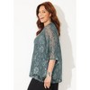 Catherines Women's Plus Size Allover Lace Blouse - 4 of 4