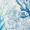 LunaLulinlk Coral Dream Fabric Shower Curtain, 70" x 72", Blue and Green - 2 of 4