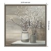Amanti Art Willow Still Life Gray Pots Crop by Julia Purinton Framed Canvas Wall Art - 3 of 4