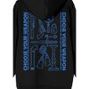 Clue Choose Your Weapon Line Art Adult Black Long Sleeve Hooded Sweatshirt - 4 of 4