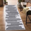 Area Rug Machine Washable Rug Non Slip Non Shedding Indoor Carpet Modern Berber Stripe Low Pile Foldable Throw Rug for Bedroom Living Room Kids Room - 2 of 4