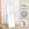 Beautyolove 64"x21" Arched Full Length Mirror Free Standing Leaning Hanging Mounted Mirror Aluminum Frame, Gold - 3 of 4
