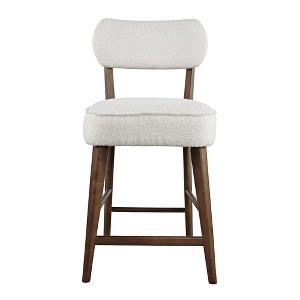 Jofran,Wes Mid-Century Modern Boucle Upholstery Counter Barstool (Set of 2) - 1 of 4