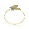 Bendable 14K Gold and White Gold-Plated Garden Bracelet with Cubic Zirconia, offering a flexible design with elegant sparkle and floral-inspired charm - 3 of 3