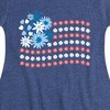 Girls' - Instant Message - Floral USA Flag Fit & Flair Cap Sleeve Graphic Dress - 2 of 4