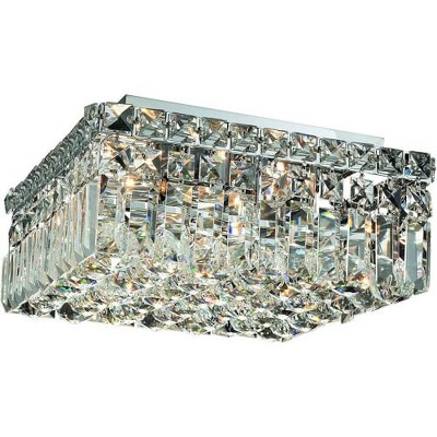 Elegant Lighting Maxime 4 light Chrome Flush Mount Clear Royal Cut Crystal