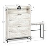TIRAMISUBEST White Entryway Shoe Cabinet - Large Capacity Shoe Storage Organizer with 16+ Pairs, Farmhouse Style for Hallway & Porch - 4 of 4