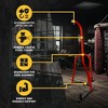 Everlast 100 Pound Capacity Heavy Duty Indoor Height Adjustable Punching Bag Stand with Powder Coated Steel Tubing and 3 Weight Plate Pegs, Red - 2 of 4
