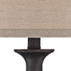 Regency Hill Ben Rustic Farmhouse Table Lamps 25" High Set of 2 Dark Bronze Metal Beige Linen Drum Shade for Bedroom Living Room Bedside Nightstand - 3 of 4