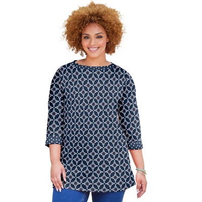 Catherines Women's Plus Size Liz&Me Boatneck Top
