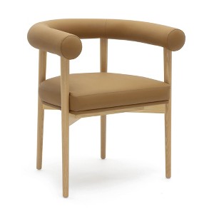 TOV FurnitureSpara Performance Vegan Leather Dining Chair Cognac 25.4"W x 22.2"D x 28.4"H - 1 of 4