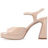 Journee Collection Womens Ziarre Patent Vegan Leather Ankle Strap Platform Sandals - 2 of 4