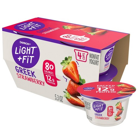 forbedre Gentage sig Økologi Light + Fit Nonfat Gluten-free Strawberry Greek Yogurt - 4ct/5.3oz Cups :  Target