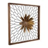 A&B Home Ashlyn Bloom Wall Decor Gold/Natural: Modern Botanical Metalwork Art, Includes Mounting Hardware - 2 of 3
