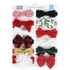 Hudson Baby Infant Girl Cotton and Synthetic Headbands, 12 Days Of Christmas Holly, 0-24 Months - 2 of 4