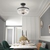 Maxax 11.8" Black Crystal Flush Mount Ceiling Light, 3-Light Dimmable Glam Fixture for Bedroom/Entryway - 2 of 4