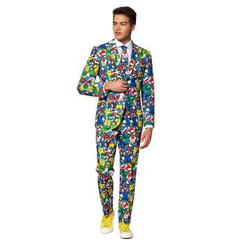 OppoSuits Men's Suit - Super Mario - Multicolor