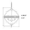VAXCEL Beaumont Gray and Natural Rope Farmhouse Cage Pendant Light - 4 of 4