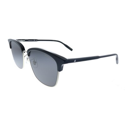 Montblanc Mb 0136sk 002 Unisex Clubmaster Sunglasses Black 54mm Target