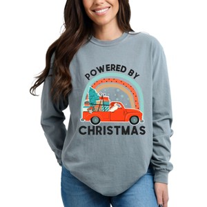 Simply Sage Market Powered By Christmas Garment Dyed Long Sleeve - 1 of 4