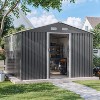 ALAULM 12 x 10FT Outdoor Storage Shed Waterproof,Garden Tool Shed with Air Vents and Lockable Door, Metal Outdoor Storage for Garden,Patio,Backyard - 2 of 4