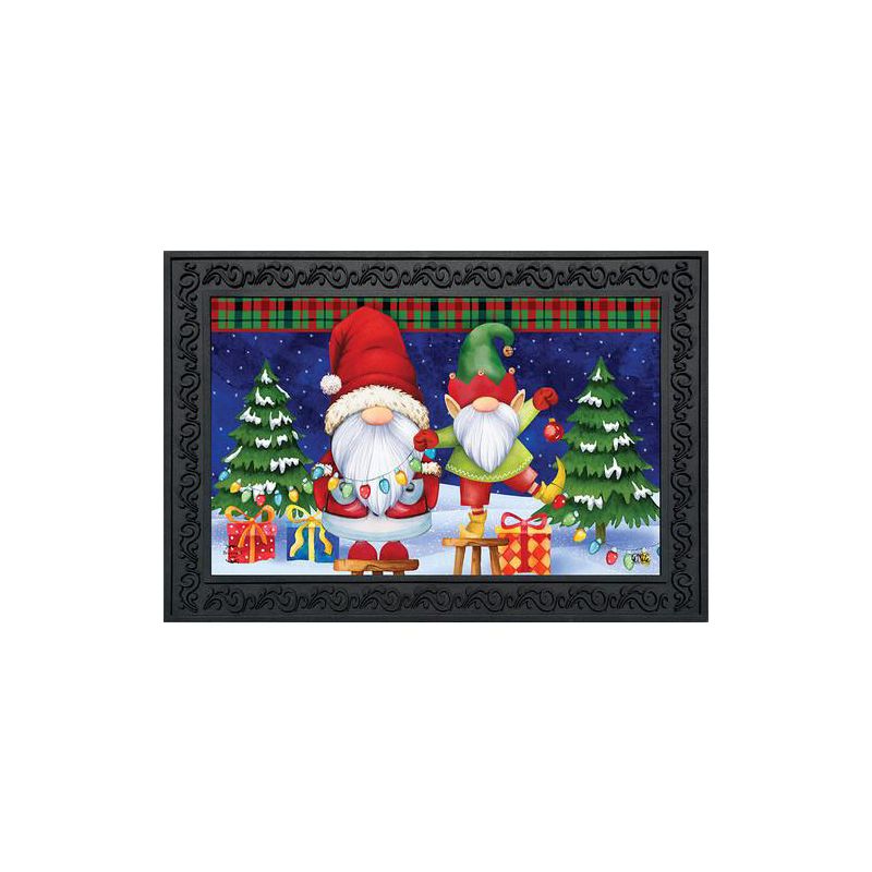 Christmas Gnomes Doormat Holiday Humor Elf Presents 30" x 18" Briarwood Lane, 2 of 5